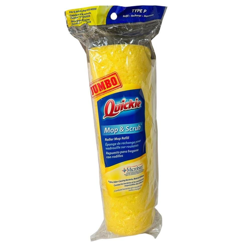 Quickie Type P Jumbo Mop & Scrub Roller Refill #055/#055B HTF Discontinued